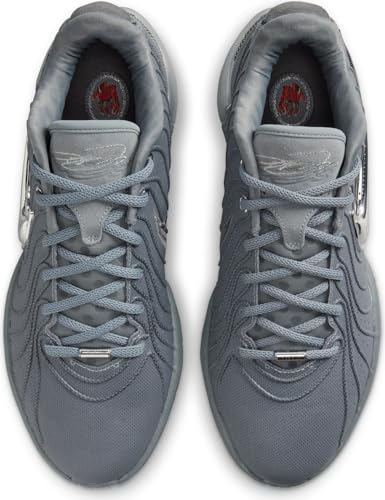 LeBron XXI Basketball Shoes in Cool Grey/Iron Grey & Metallic Silver, Size 11.54