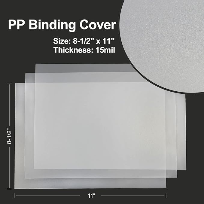 GBC PolyClearView Binding Covers, A4, Frosted Clear, Pack Of 50