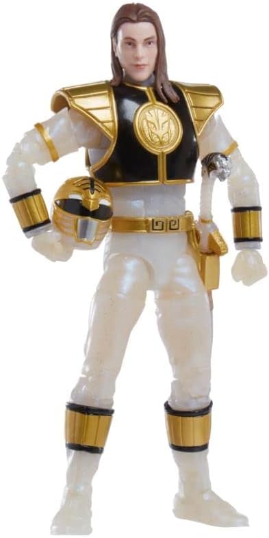 Miniatura 3 de Power Rangers Lightning Collection Mighty Morphin Metallic White Ranger Figura de acción coleccionable de 6 pulgadas con accesorios, Blanco