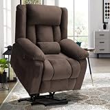 Electric Power Lift Recliner Chair for Elderly with Massage and Heat, Soft Velvet Motorized Recliner