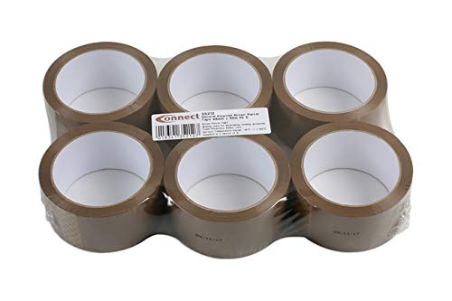 Rubans adhésifs pour colis marron Connect 35212 lot de 6 rouleaux 48mmx66m
