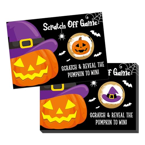 MOUNMDA Halloween Pumpkin Party Game Scratch Off Cards-36 PCS Halloween