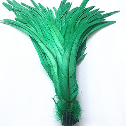 Zamihalaa 50Pcs/Lot Rooster Feather 40-45cm 16-18" Rooster Coque Tail Feathers for Crafts Natural Wedding Decoration Assesoires