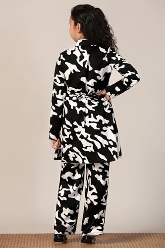 Image of Fashion Dream Girl's Rayon Abstract Printed Clothing Set|Co-ord Set|Casual Wear|Coordinate Outfit for Girls