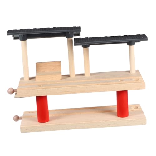 Plateforme double niveau en bois Mikinona pour éviter les circuits de train plats