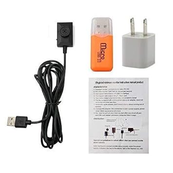 Paroxysm Spy Mini Cute Button Camera with Wire DV Camcorder with 24x7 Hours Audio Video Loop Recording 2 Meters USB Cable | Black
