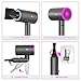 Hair Dryer, slopehill (Safety Upgraded) 1800W Professional Ionic Hairdryer for Hair Care, Powerful Hot/Cool Wind Blow Dryer, 3 Magnetic Attachments, ETL, UL and ALCI Safety Plug (Dark Grey)