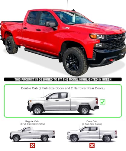 Estribos Tuxtreme acero inoxidable negro Silverado 2019-26 miniatura 2