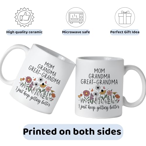 Taza Promoted To Great Grandma 11oz Cerámica miniatura 3
