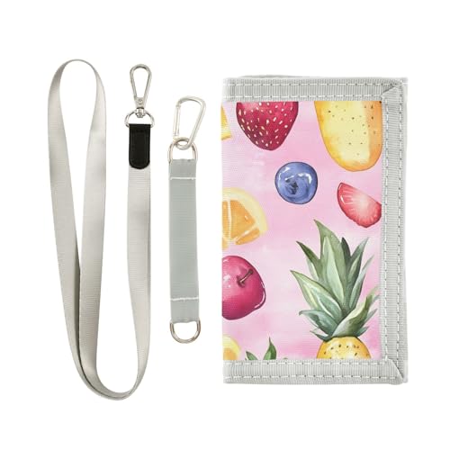 FOLIOSA Fruit Anime Kids Wallet for Boys Girls Youth, Small Wallet Novelty Wallet 4.9×2.9 in