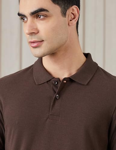 Image of Amazon Brand - Symbol Men's Cotton Rich Solid Polo Tshirt | Collar Tshirts | Half Sleeves | Plain-Regular Fit (Available in Plus Sizes and Combo Pack of 2)