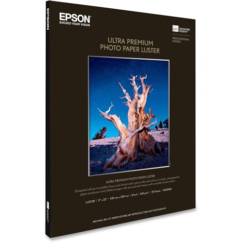 Epson Ultra Premium Photo Paper LUSTER (17x22 Inches, 25