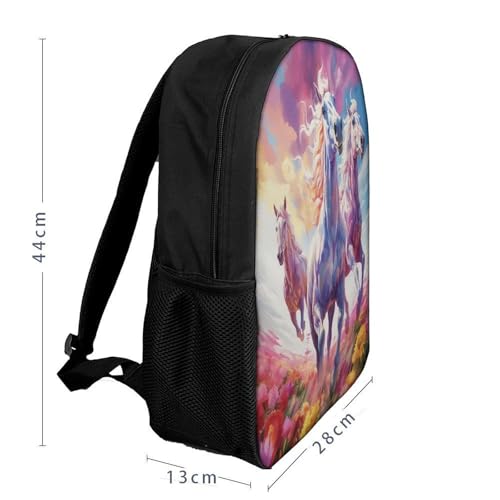 Sac à dos motif cheval 3D avec sac à déjeuner pour la rentrée scolaire des enfants - 2