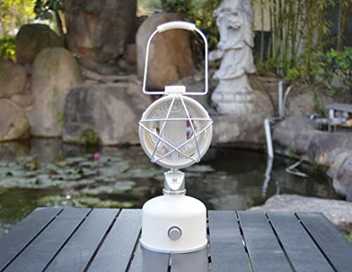 HOMESHINE Farol de camping con pilas LED para ferrocarril, lámpara decorativa recargable vintage