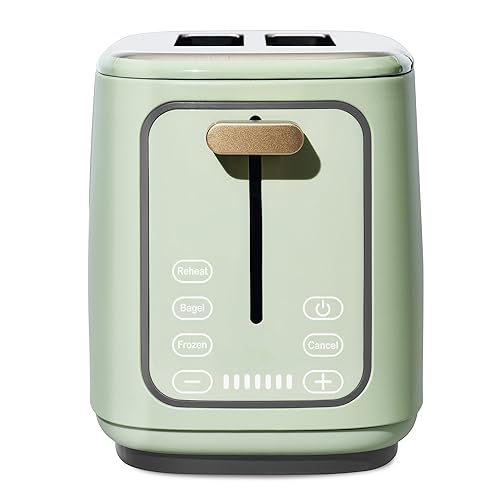 2 Slice Touchscreen Toaster (Color : Sage Green)