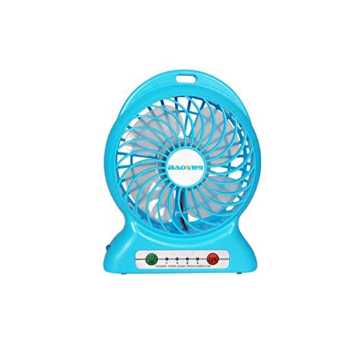 ZT-TTHG USB小型ファン、ハンドヘルドサイレント風扇風機、充電式バッテリー小型扇風機、オフィスのデスクトップ、ポータブル学生ベッド、ポータブルファン(色:ブルー)