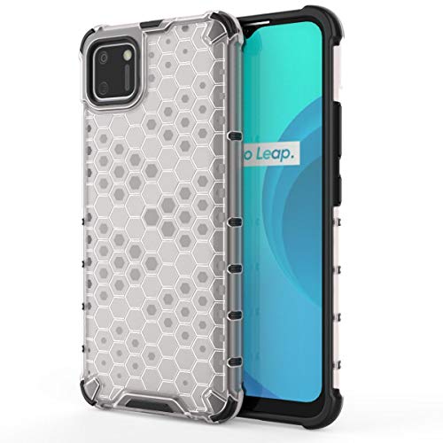 Image of Glasgow | for Realme C11 Honeycomb Pattern Back Case Cover for Realme C11 - Transparent