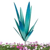 Ampia applicazione: trasforma il tuo giardino, patio e patio in un'oasi elegante con questa scultura di piante in agave in metallo. per laghetti, sul pavimento o in una fioriera