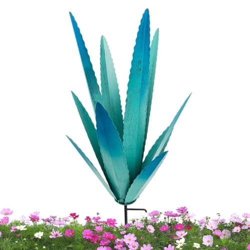 Ampiamente usato: questa scultura di impianti in metallo agave può essere posizionata all'esterno e all'interno, sia nel vostro giardino, cortile, stagno o sulla terrazza come fioriera.