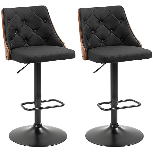 2 PEZZI: Questi sgabelli girevoli sono caratterizzati da uno stile moderno ed elegante, con schienale imbottito che può unirsi perfettamente a ogni ambiente. Il set di due sgabelli evita i problemi di abbinamento.