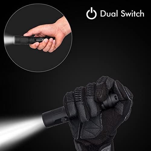 Rovyvon Gl7 G2 Flashlight 2000 Lumen Super Bright Usb C Rechargeable Flashlights With Dual Switch,5 Modes,Ipx8 Waterproof High Lumen Handheld Flashlights For Camping,Emergency #TOP4