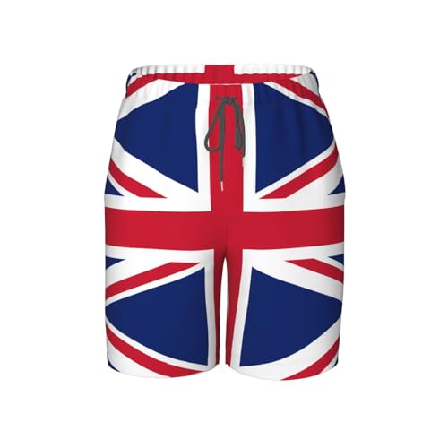 British Flag Youth Beach Pants, Soft and Breathable, with Drawstring Waist, Suitable for Sports and Leisure.