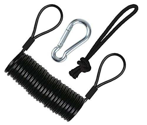 Branded Boards Safety Leash with Heavy Duty Wrist/Ankle Cuff, Carabiner & Paracord Loop. Boogie Boards, Snowboards, Surf Boards, SUP, Ski Scooters,