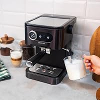 Cecotec Espressomaschine Power Espresso 20 Pro Latte, 20 Bar, Dampfdüse, Display mit Tasten, 1,5L Wassertank, 550ml Milchbehälter, Leistungsstark, Vielseitig, Einfache Bedienung, Tassen-Wärmefläche – Ansicht 6