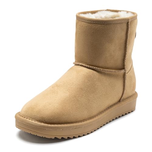 Boys Snow Boots Kids Snow Boots Girls Boys Winter Boots Warm Water Resistance Suede Boots Classic Solid Casual