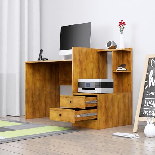 Image of Bniture Wooden Study Table for Home | Engineered Wood Study Table with Side Open Storage Area | Multi Purpose Computer Desk for Writing & Study | Laptop Table for Study Room & Office | Giant Wood
