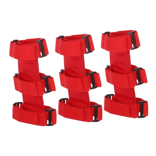 KOMBIUDA 3個車用消火器固定バンド 調節可能な消火器ストラップブラケット タッチファスナー式 多車種対応トランク用ホルダー 緊急時素早く