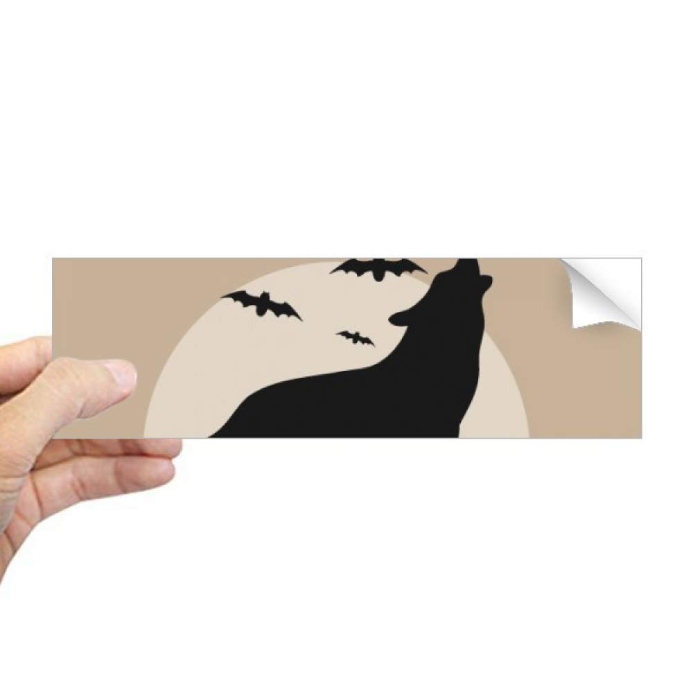 Sticker rectangulaire motif loup pour fenêtre ou vitrage transparent