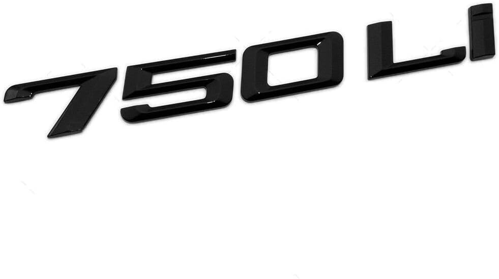 AOUBOU Gloss Black for 750Li Letter Logo Emblem Trunk Lid