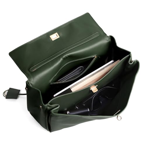 Image of hedexe Genuine Leather Tote Bag for Women: Soft Cowhide Shoulder Handbags for Ladies - Satchel Purse for Travel Work(Large)