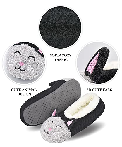 DICUIRD Womens Cute Animal Soft Sole Slipper Socks with Grippers-Fuzzy House Slippers2