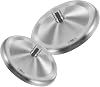 Luxshiny Stainless Steel Cup Lid Set of 2: Reusable Mug Covers for Drinks Leak-Proof and Dust-Proof Tumbler Lid Perfect for Home Office and Travel