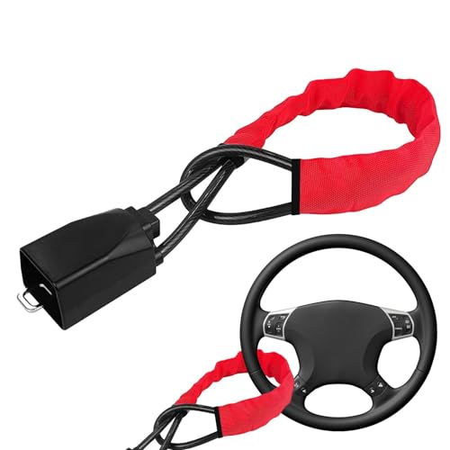 Bloqueo del volante - Dispositivo de seguridad anticipol, bloqueo reforzado | Bloqueo universal para coches, SUV, furgonetas, protección sólida, instalación fácil, con dos llaves Inc