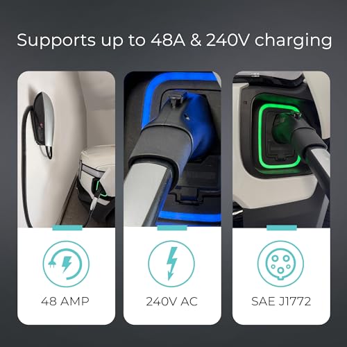 Image of Lectron Tesla to J1772 EV Charging Adapter - NACS Converter, 48 Amp & 240V, Compatible with Tesla High Powered Connectors, Destination Chargers & Mobile Connectors for J1772 Electric Vehicles (Black)