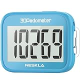 3D Pedometer for Walking, Simple Step Counter for Walking with Large Digital Display, Step Tracker w