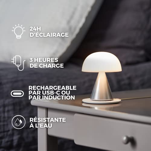 Image of LEXON - MINA M Rechargeable Medium Portable LED Lampe (ALU Dark RED)