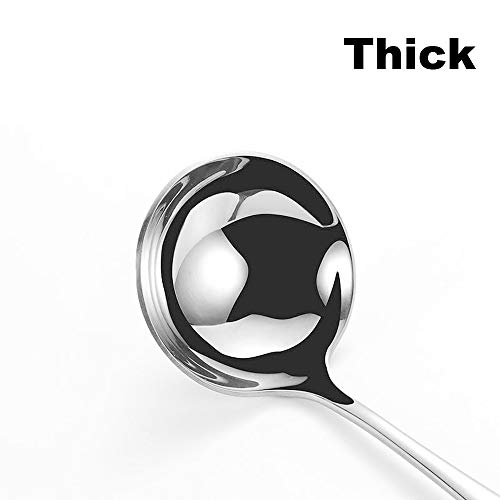 Hooye 7.6'' Gravy Ladle Sauce Soup Spoon Heavy Duty 18/10 Stainless Steel For Small Dishes (2 Pcs) #TOP3