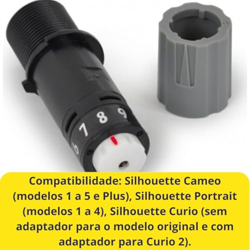 Lâmina de Corte Silhouette, 10 Níveis de Ajustes, Preta