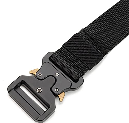 BAAD Cinto de nylon masculino, cintos táticos militares, cinto de lona respirável com fivela de liga
