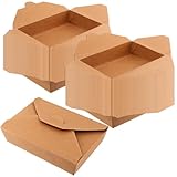 JEUIHAU 60 Stück 1,3 l Kraftpapierboxen, chinesische Takeout-Behälter, auslauf- und fettbeständig, für Restaurant, Catering und Party, mikrowellengeeignet, Braun, 1,3 l
