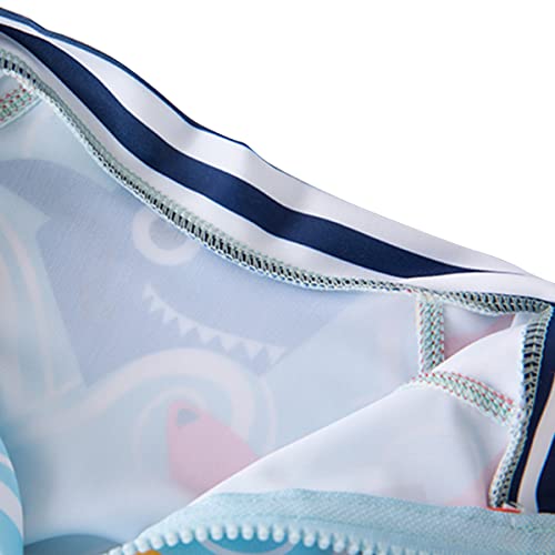 famuka Little Kid One Piece Swimsuit Shark Rash Guard Toddler Boy Swimwear Bathing Suit4