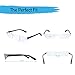 Rimless Computer Reading Glasses With Half Frame - Blue Light Blocking Lenses With Anti Reflective and Anti-Glare Coating - +200 Prescription Strength - Bonus Clear Case - by Optix 55, 2 PK