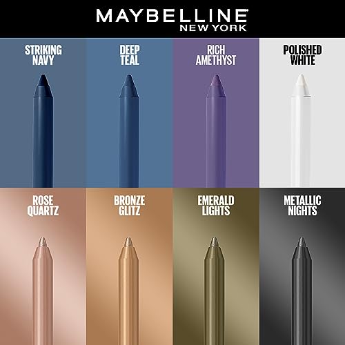 Image of MAYBELLINE New York Tattoo Studio Long-Lasting Sharpenable Eyeliner Makeup Pencil, Glide on Smooth Gel Pigment, 36 Hour Wear, Waterproof Bronze Glitz 0.04 oz