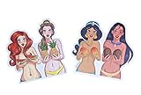Sexy Princess Sticker Pack - Hand Drawn Stickers - Average Size 4.5 Inches WaterProof Vinyl - Decal For Cars Water Bottle Flask Skateboard Laptop etc - XXX Stickers Decals For Kids And Adults