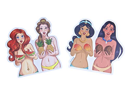 Sexy Princess Sticker Pack - Hand Drawn Stickers - Average Size 4.5 Inches WaterProof Vinyl - Decal For Cars Water Bottle Flask Skateboard Laptop etc - XXX Stickers Decals For Kids And Adults
