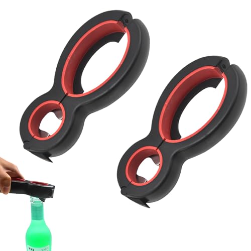 2 Stück Flaschenöffner 6 In 1 Glasöffner Flaschenöffner Für Senioren Glasöffner Schraubdeckelöffner Drehverschlussöffner Flaschenöffner Senioren Flaschenöffner Hilfe Für Küche Kochen Senioren